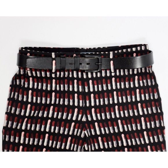PRADA 38 US 0 pants lipstick print black - Picture 9 of 12